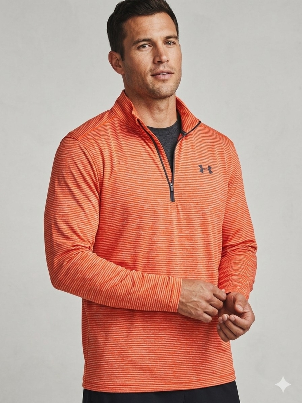 ​Under Armour Men's 2XL Tech 1/2 Zip Orange Space-Dye Pullover